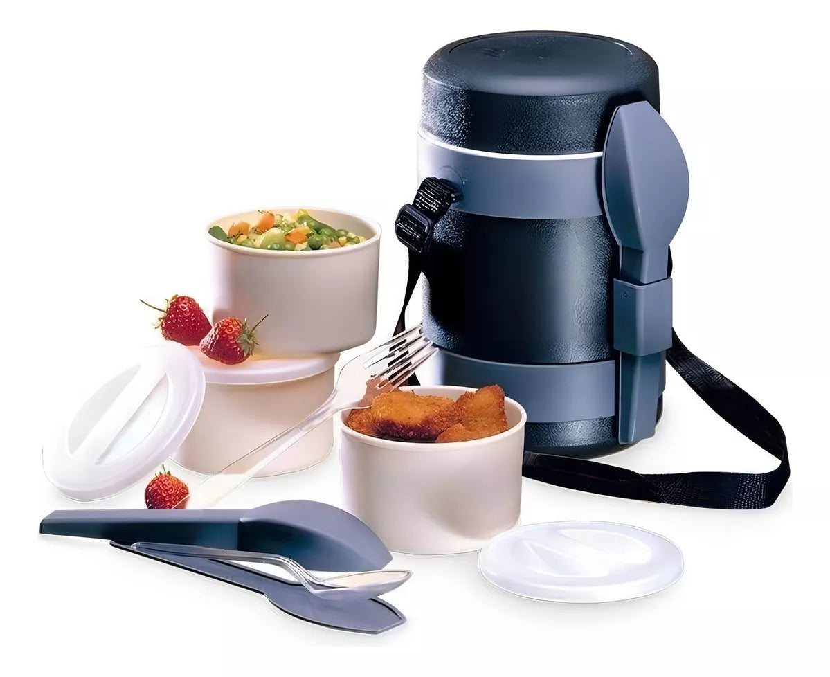 Termo Para Comida Sky 1.25L | Hermético, con 3 Contenedores y Cuchara