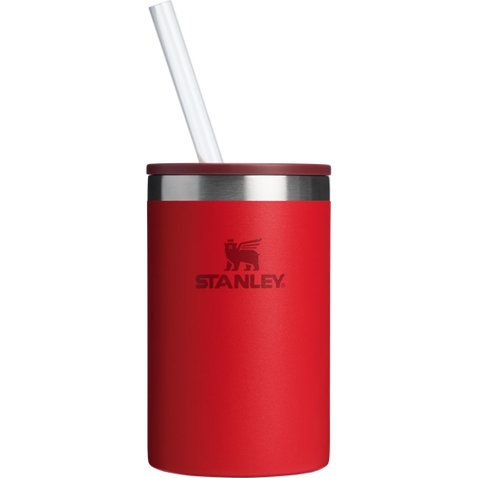 Vaso Enfriador para Latas Stanley 2 en 1 con Popote Tritan™ | Everyday Can Cooler Cup 10oz | Rojo Chili